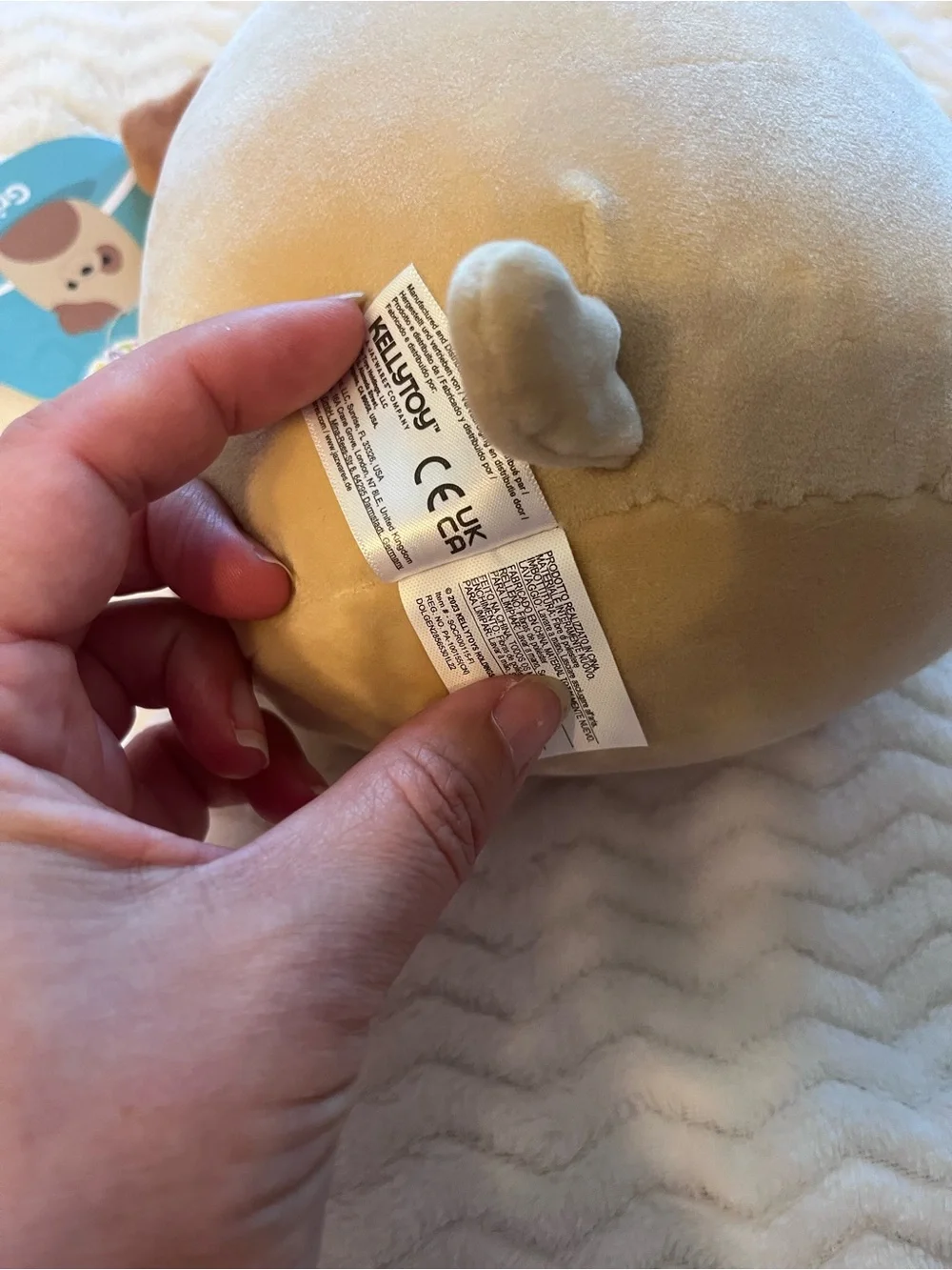 Squishmallows Griz Plush Dog in Beige and Brown